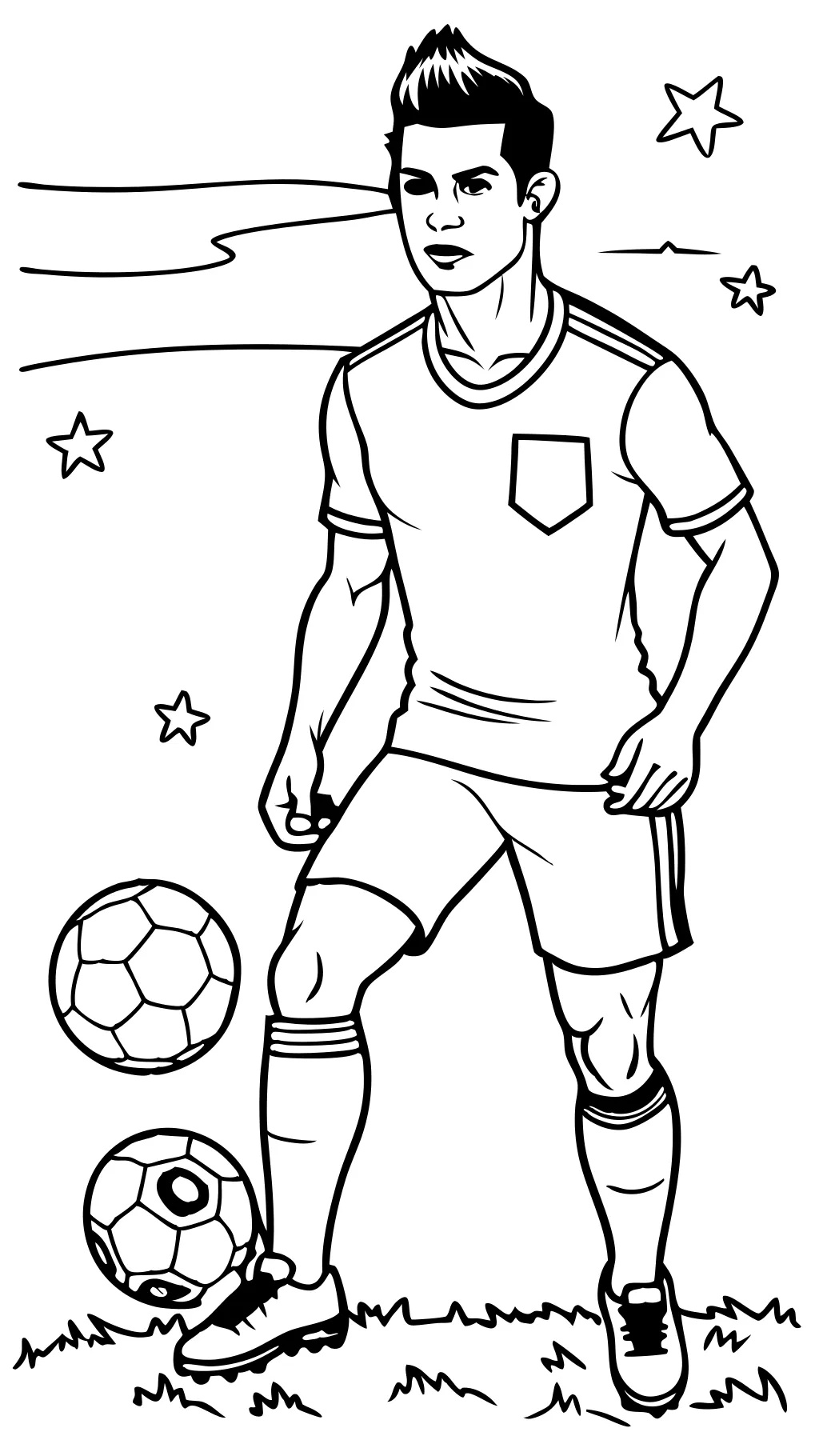 coloriages de football Ronaldo